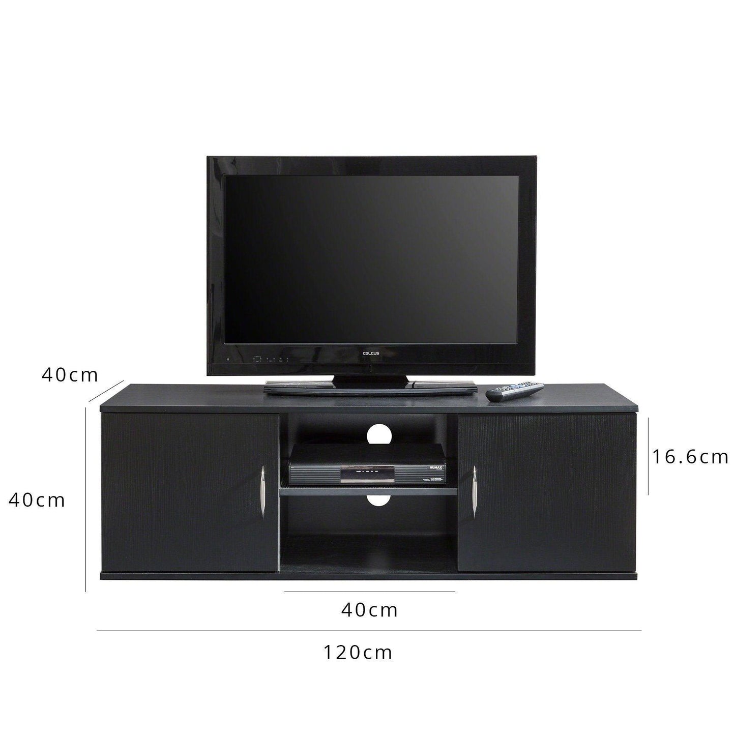 Outlet - Essie TV Unit With Storage - Black - Laura James