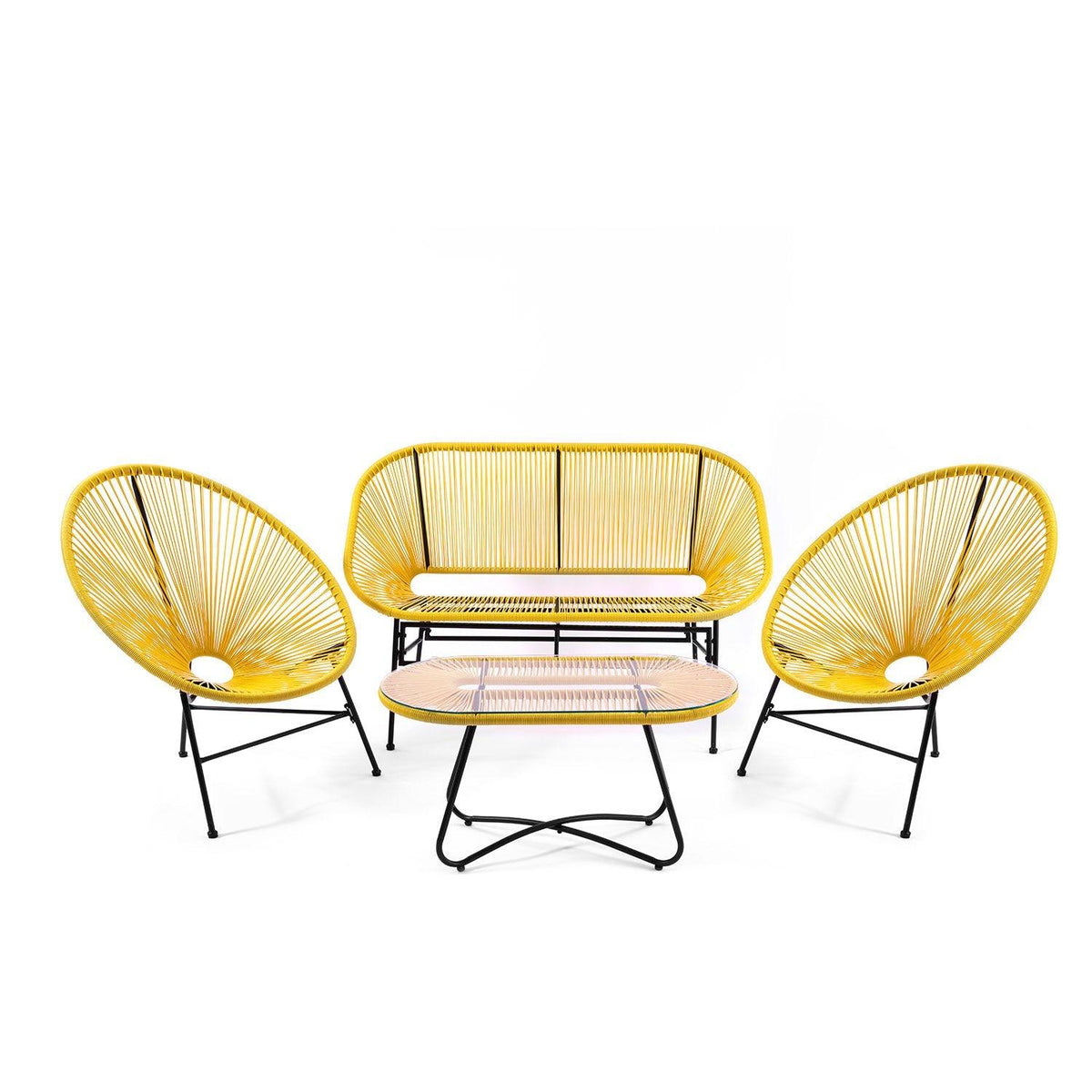 Hebee garden sofa set - yellow - Laura James