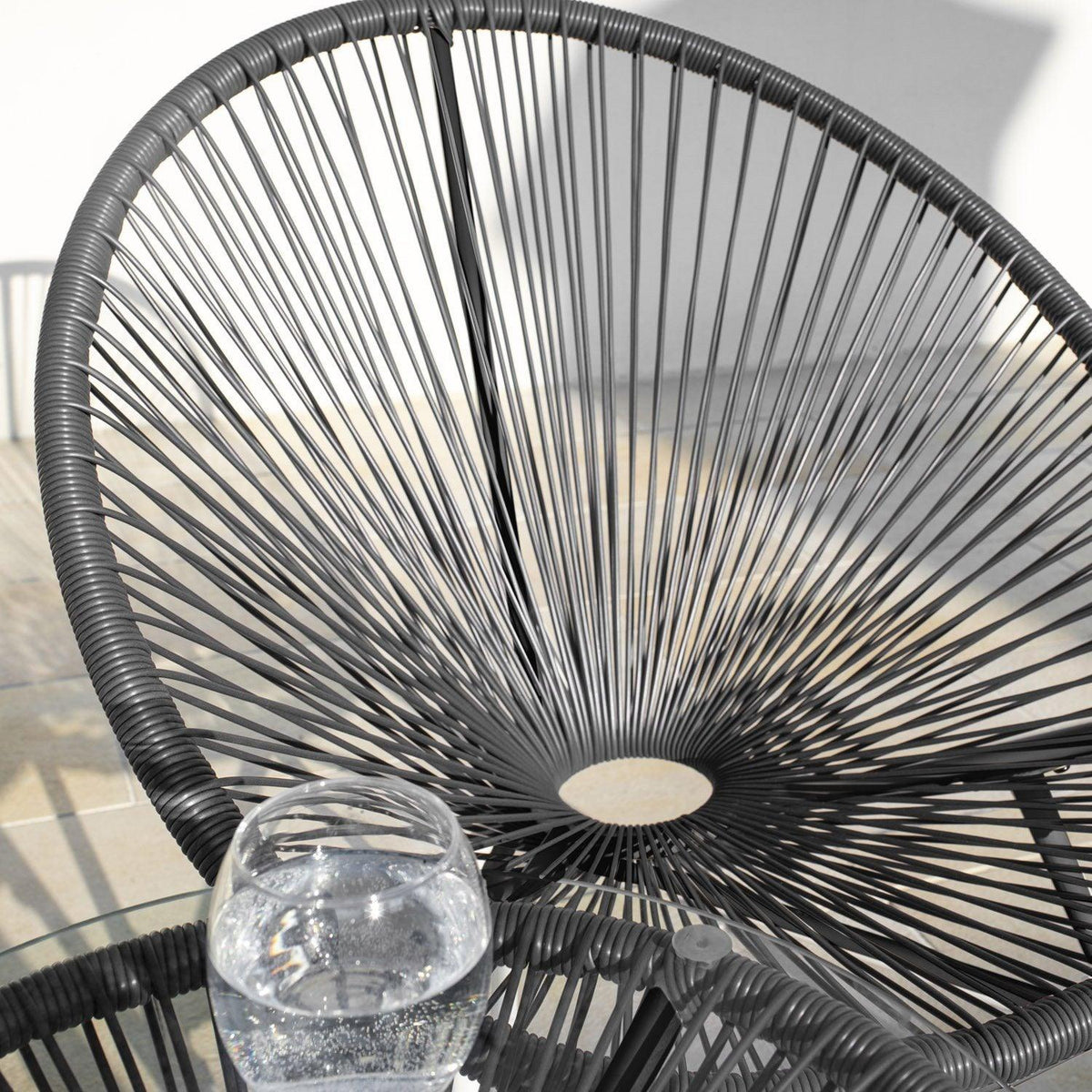 Hebe string bistro set - grey - Laura James