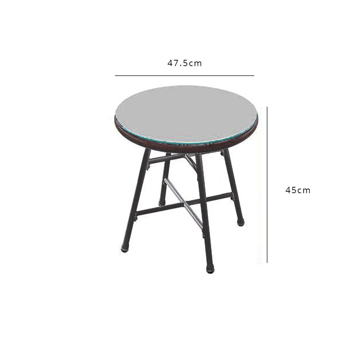 Hebe string bistro set - grey - Laura James
