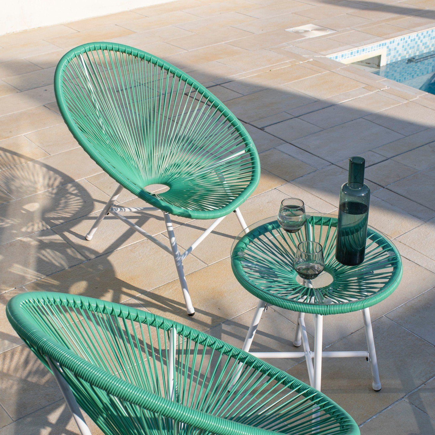 Hebe String Bistro Set - Mint Green - Laura James