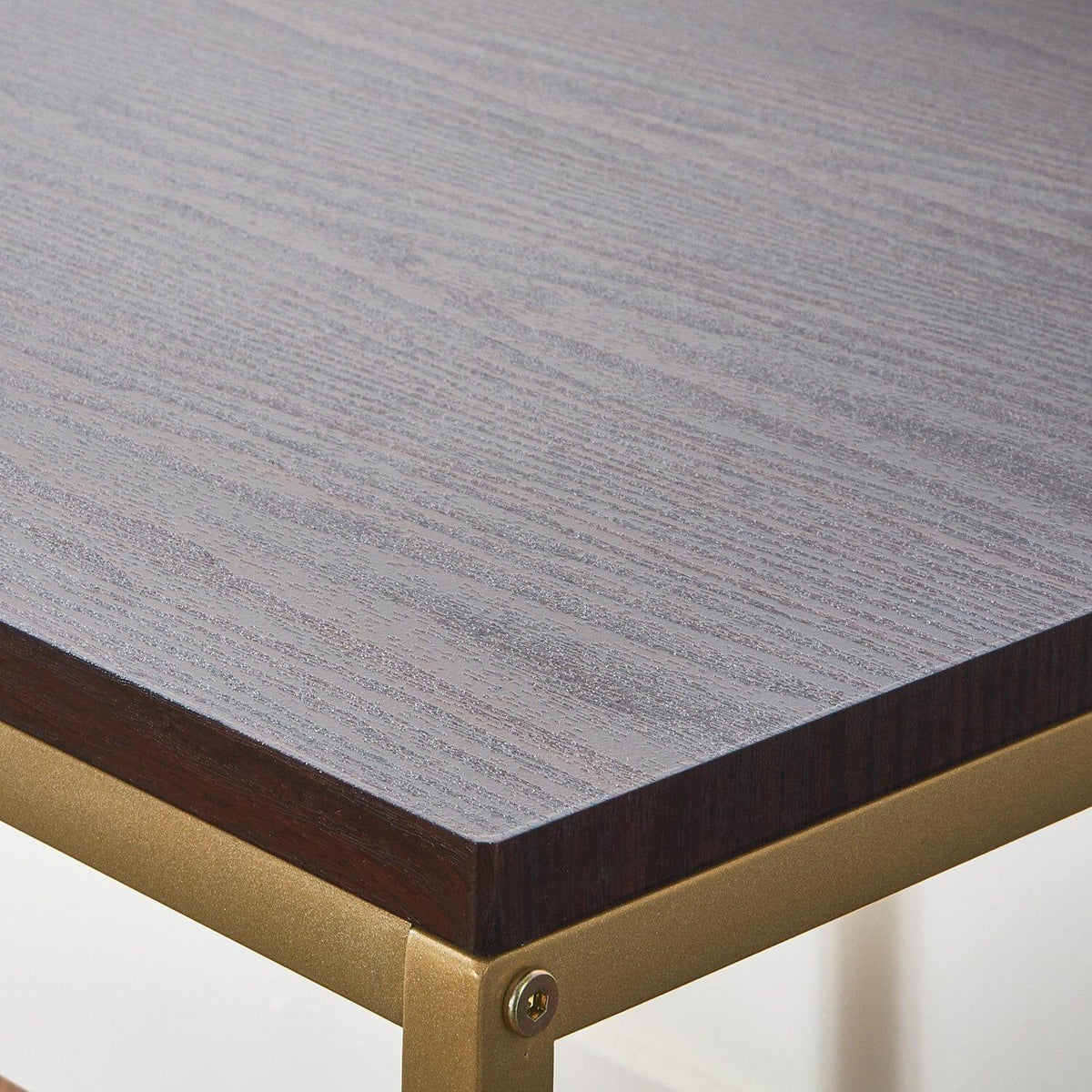 Outlet - Jay side table - walnut effect and gold - Laura James