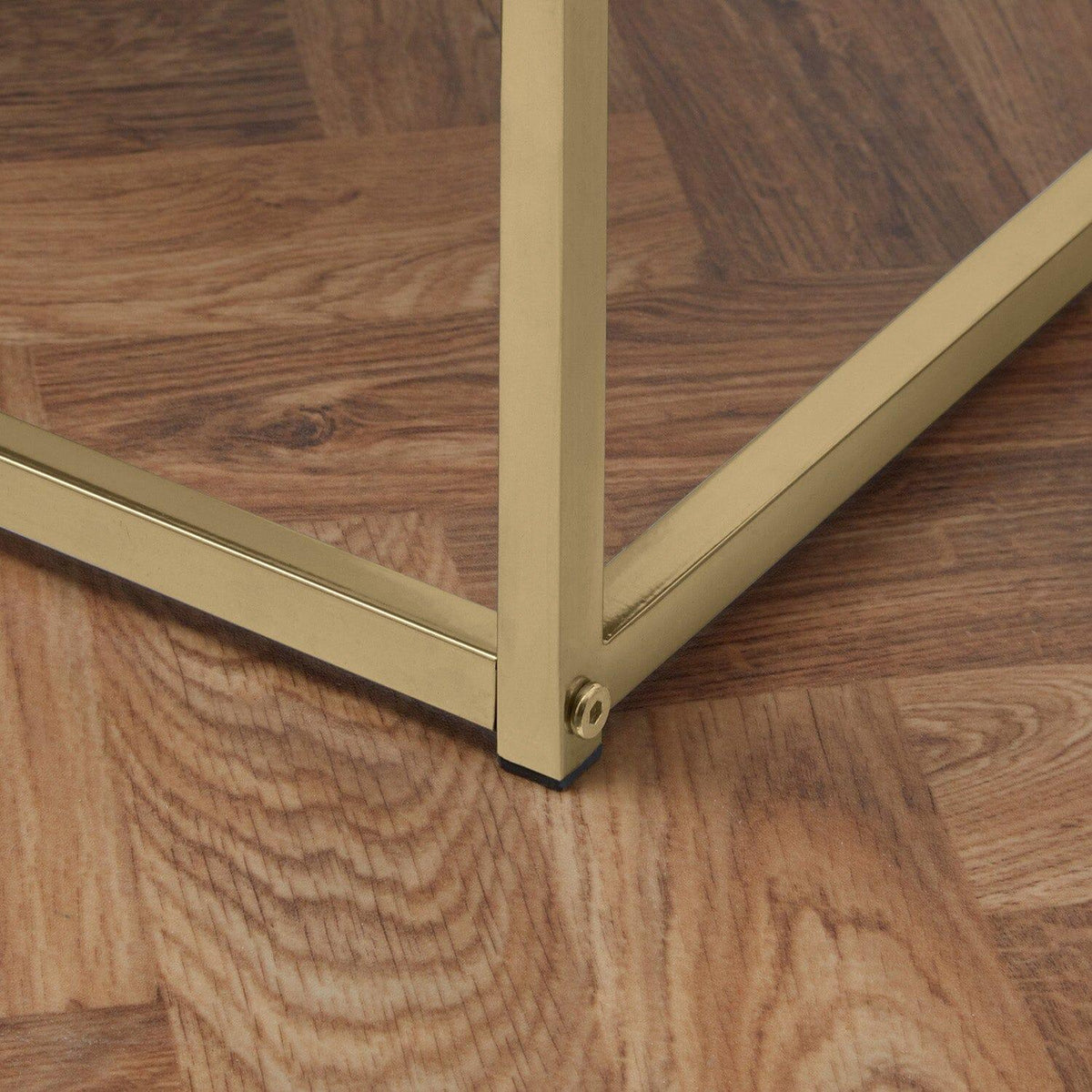 Outlet - Jay side table - walnut effect and gold - Laura James