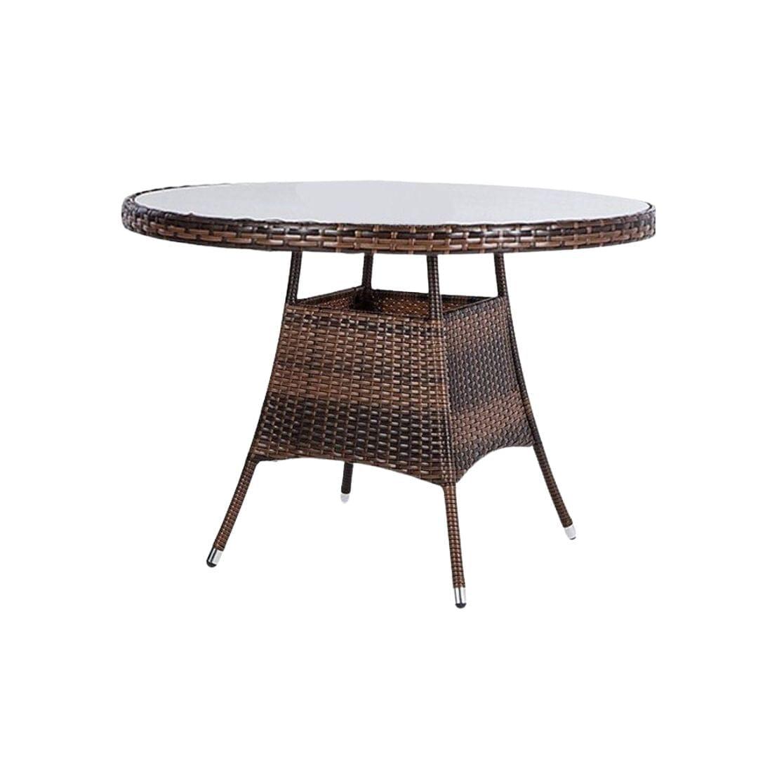 Outlet - Kemble 6 Seat Round Dining Table - Brown - Laura James