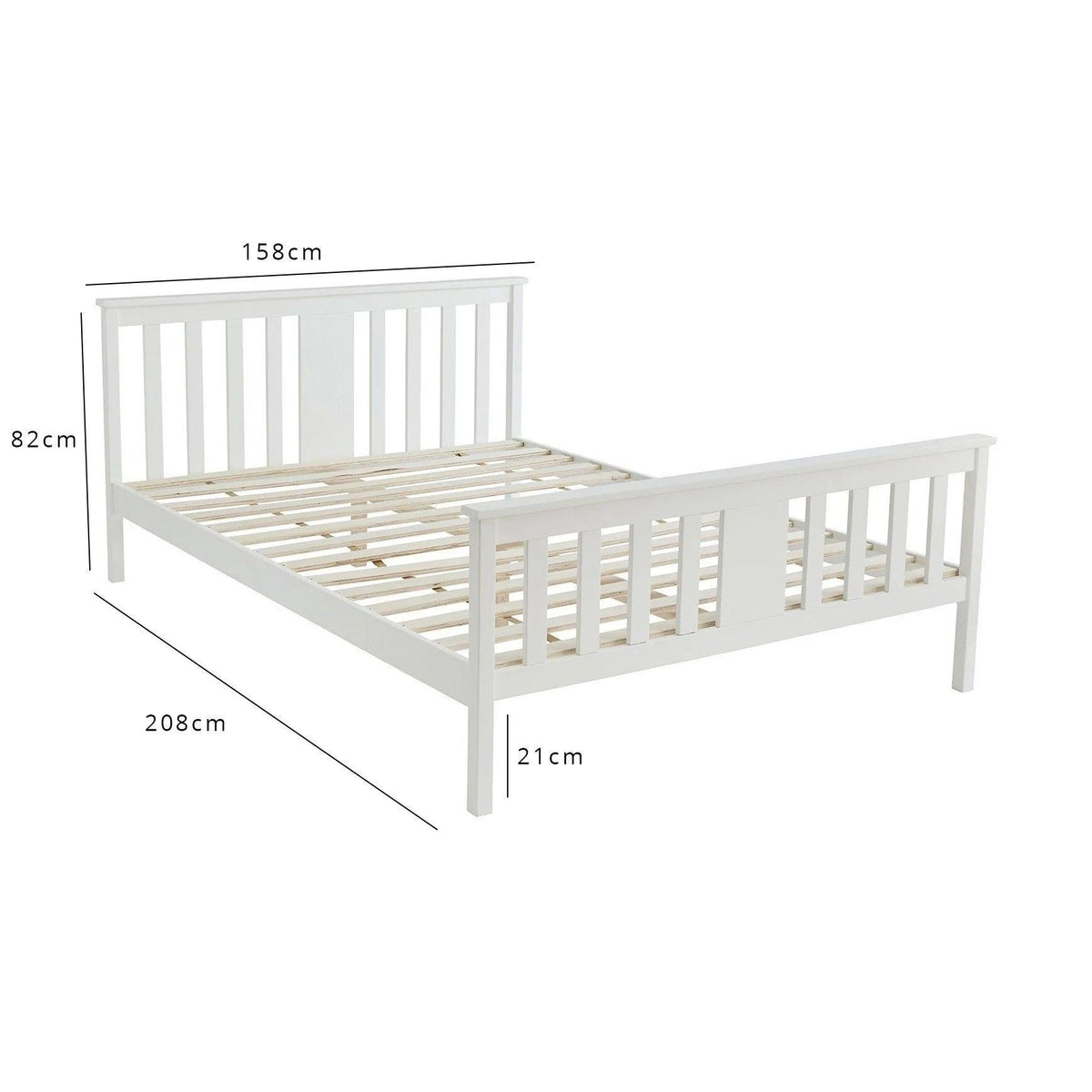 Grey wooden king size bed frame - Laura James