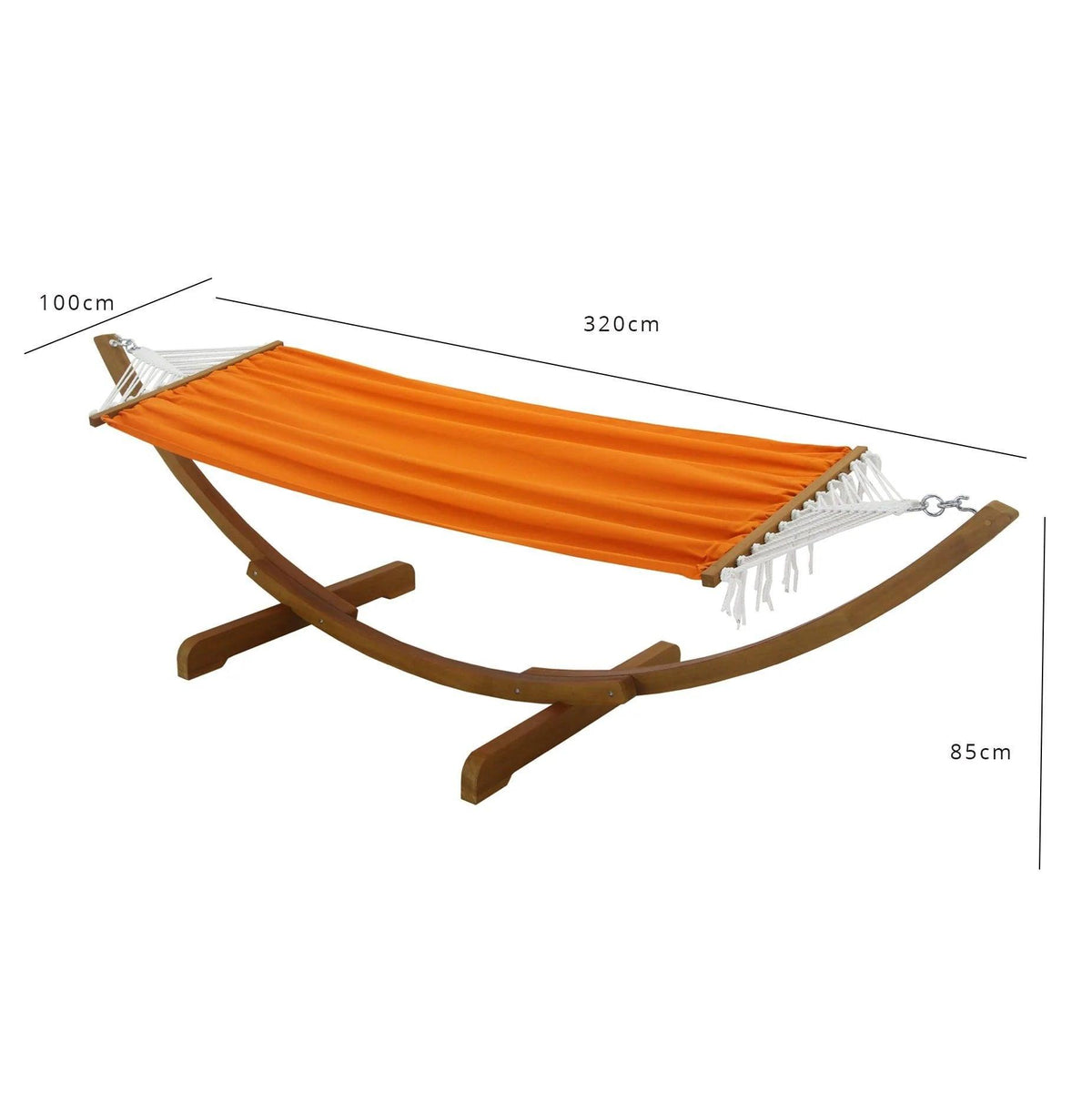 Lulu hammock - acacia wood - orange - Laura James