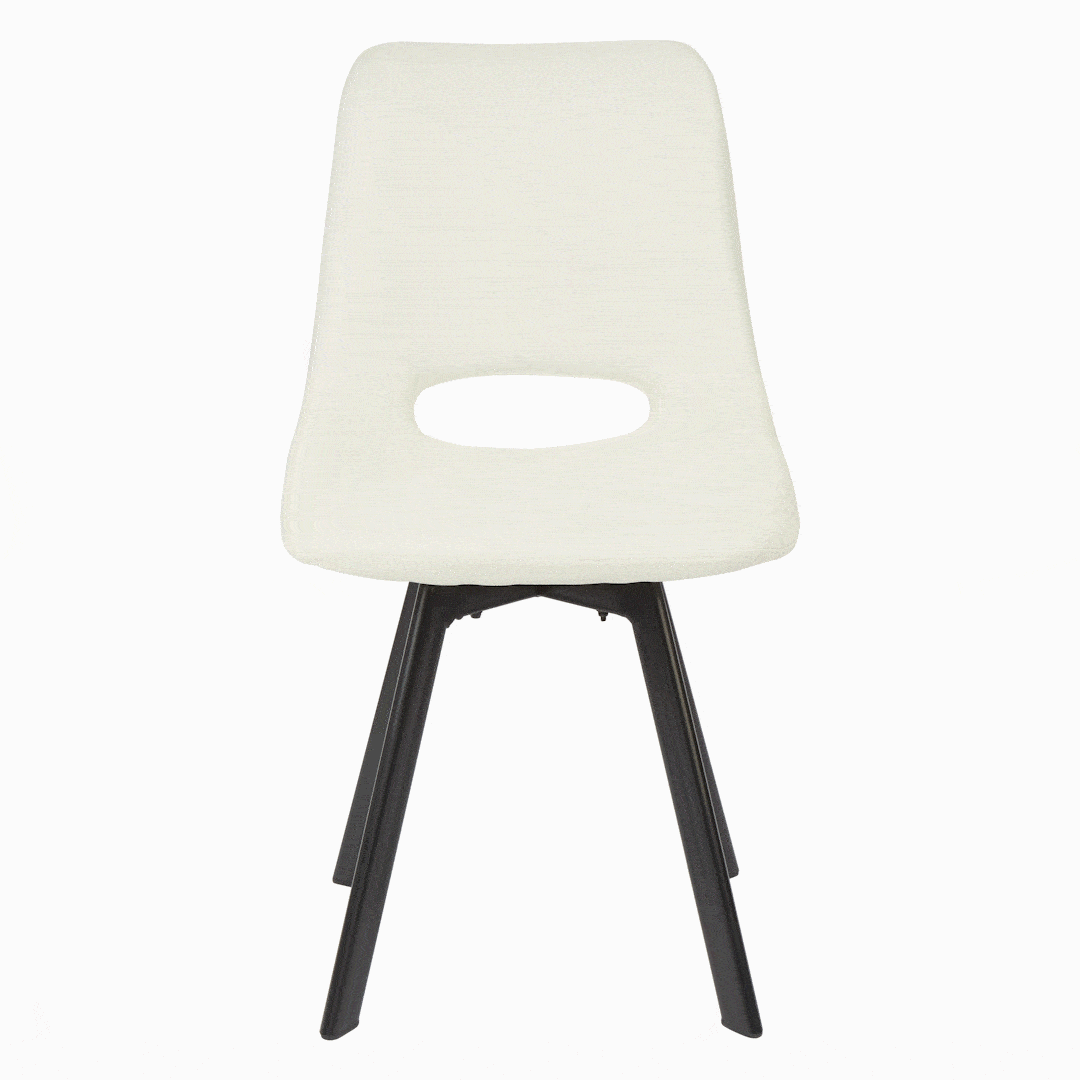 Outlet - Margot dining chairs - set of 2 - cream and black - Laura James