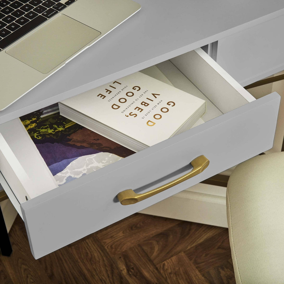 Outlet – Marie corner desk - grey - Laura James