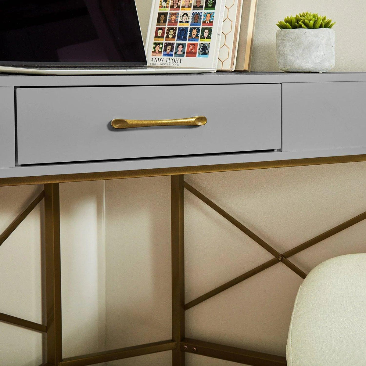 Marie corner desk - grey - Laura James