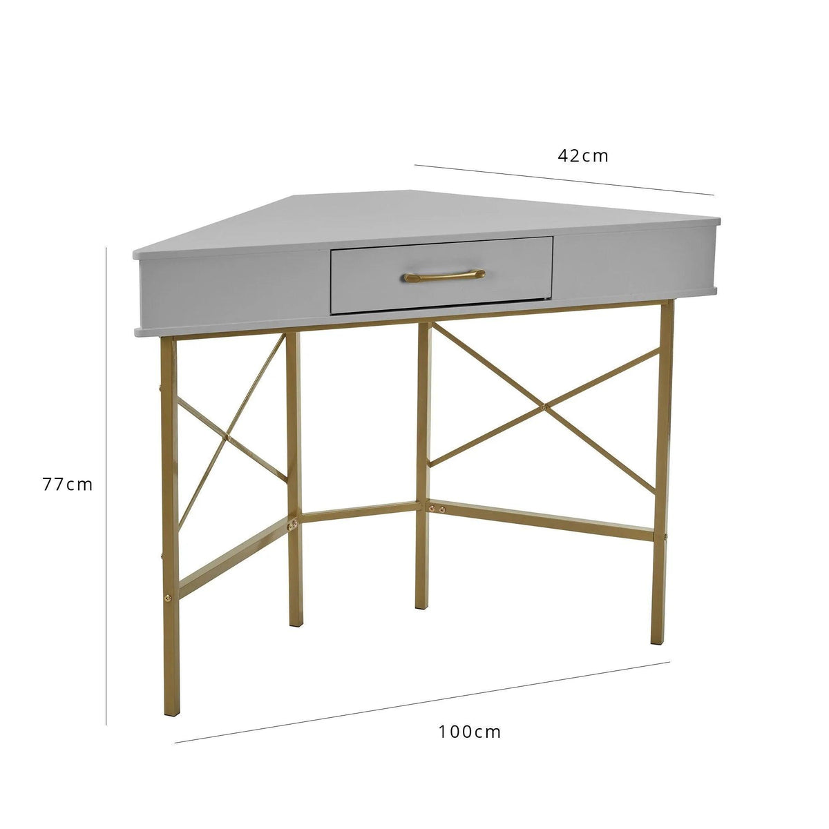 Marie corner desk - grey - Laura James