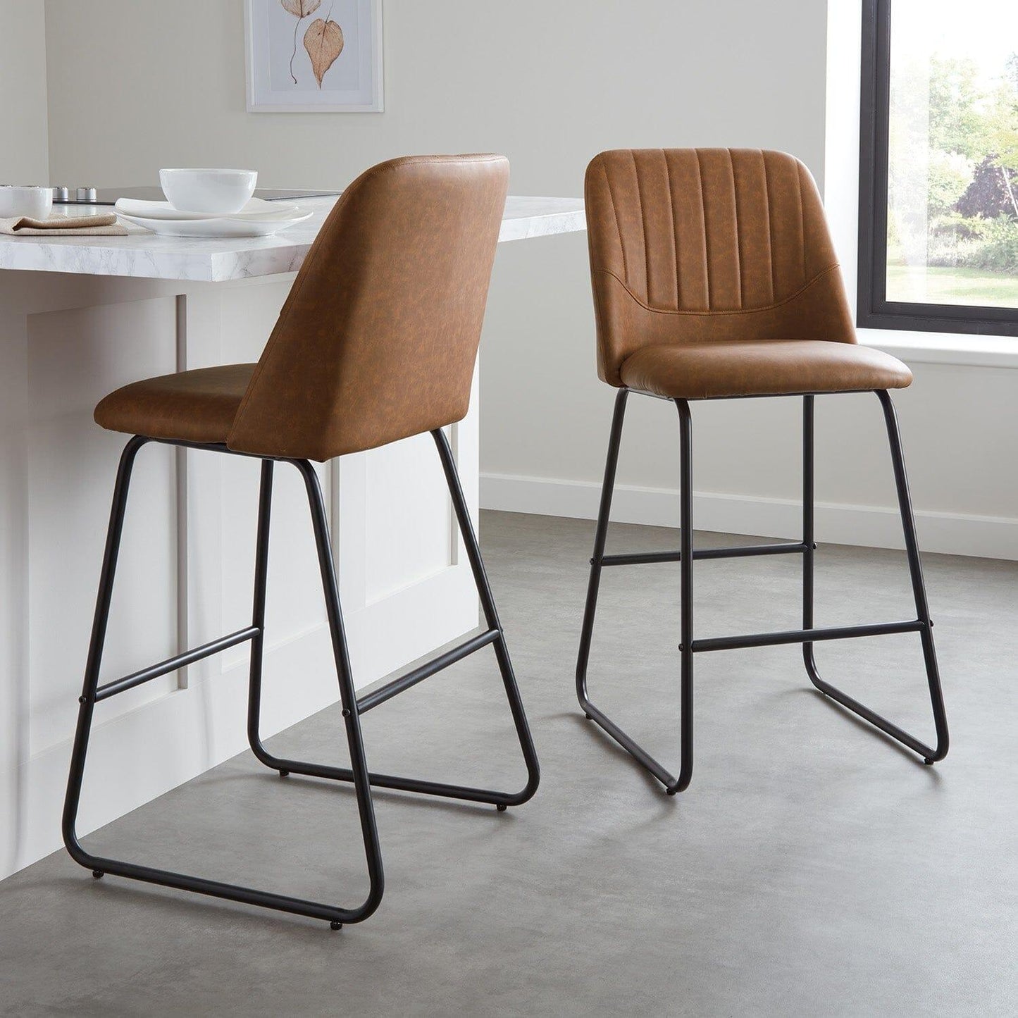 Sheffield bar stool - tan - Laura James