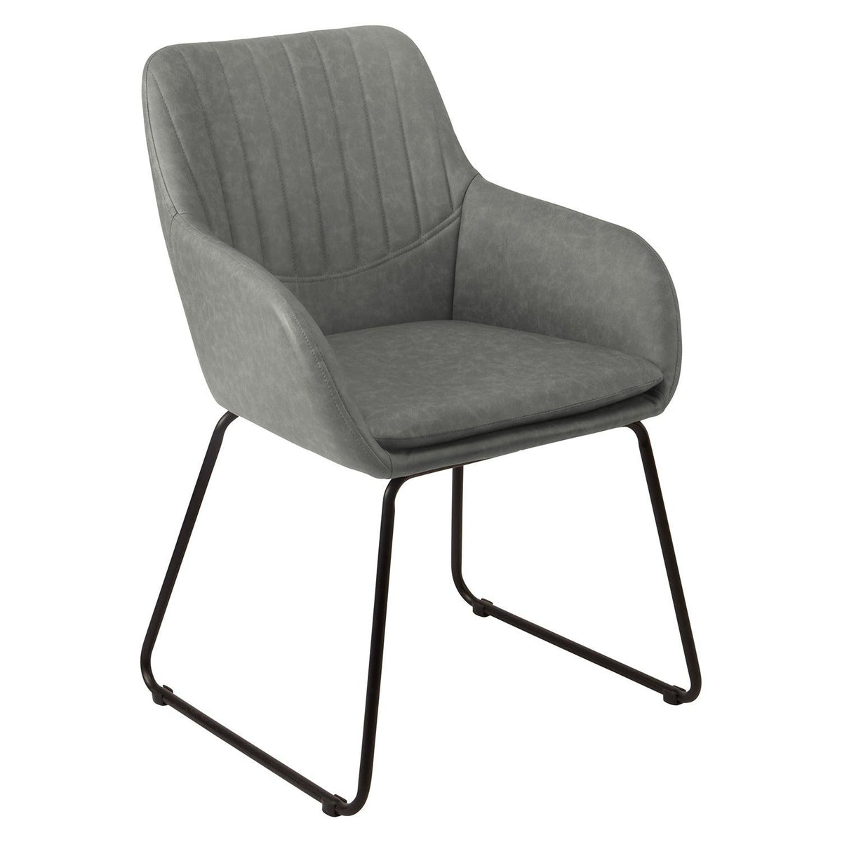 Outlet - Sheffield Office Chair - Grey - Faux Leather - Laura James