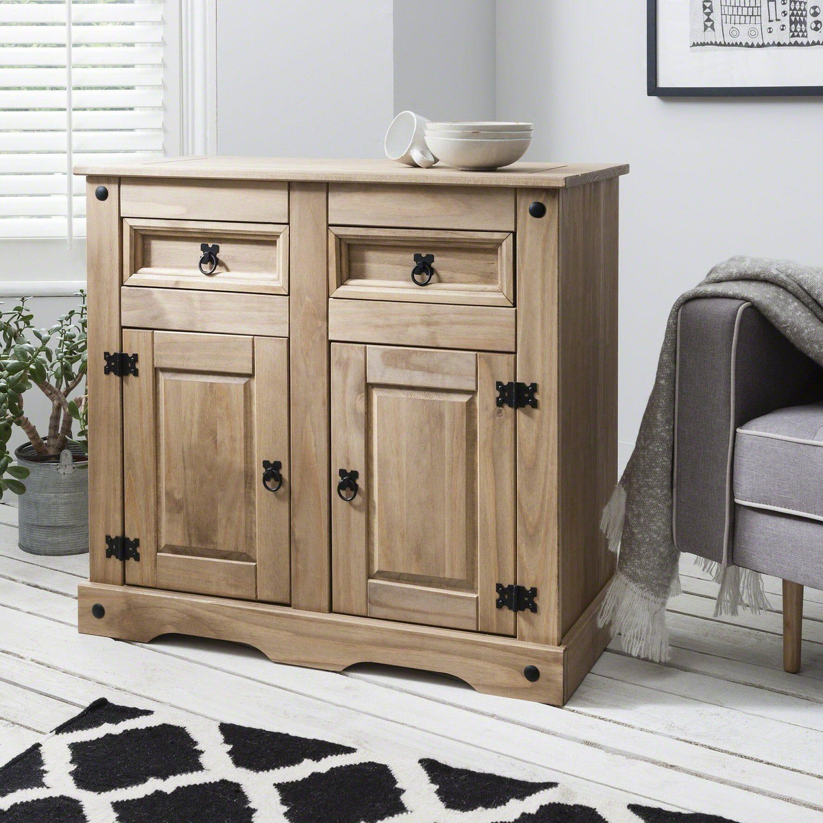 Outlet - Sideboard - Solid Wood - 2 Drawers - Laura James