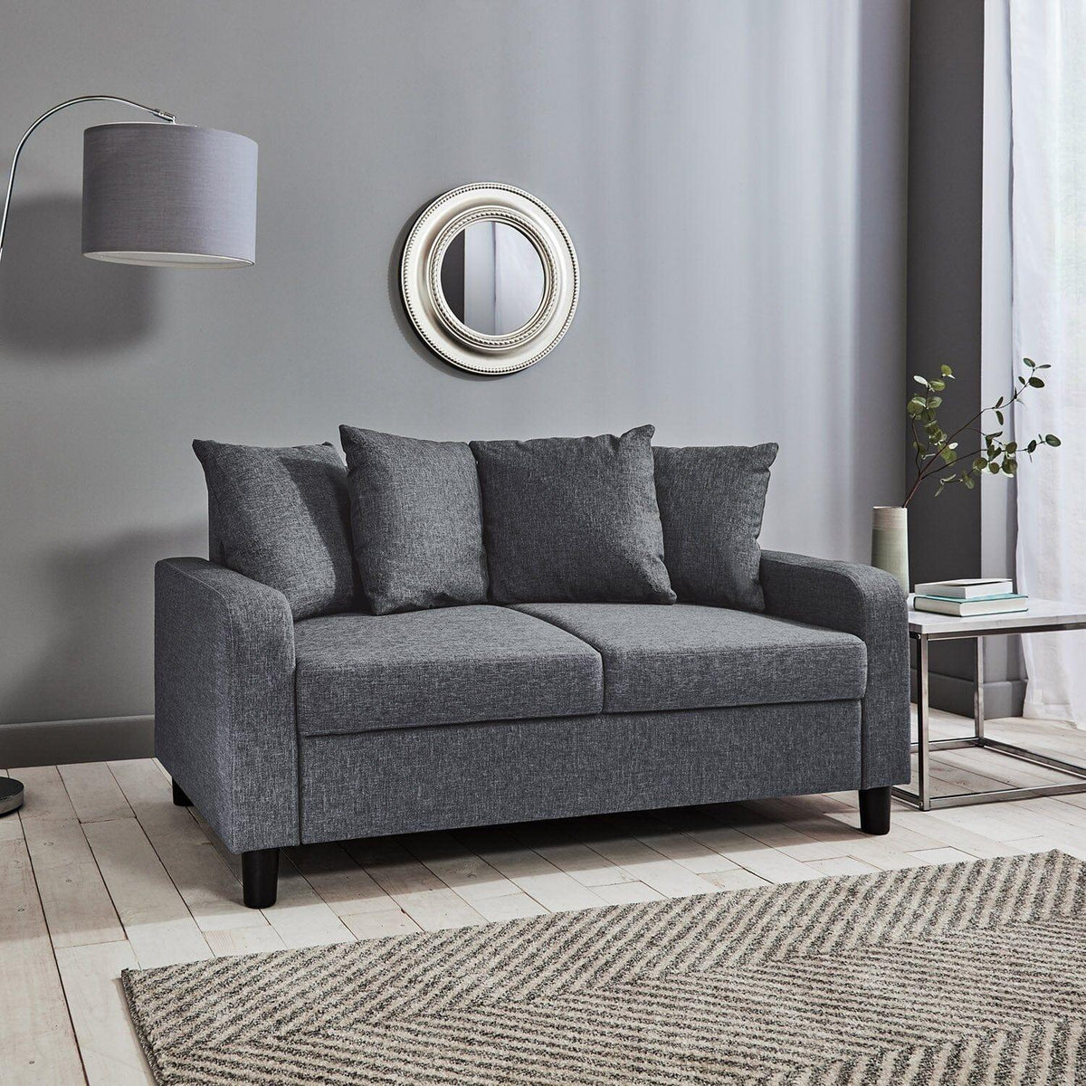 Tracy 2 seater sofa - grey linen - Laura James