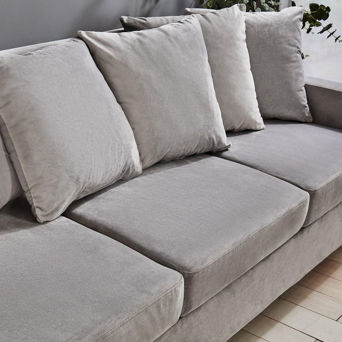 Outlet – Tracy 3 seater sofa - grey velvet - Laura James