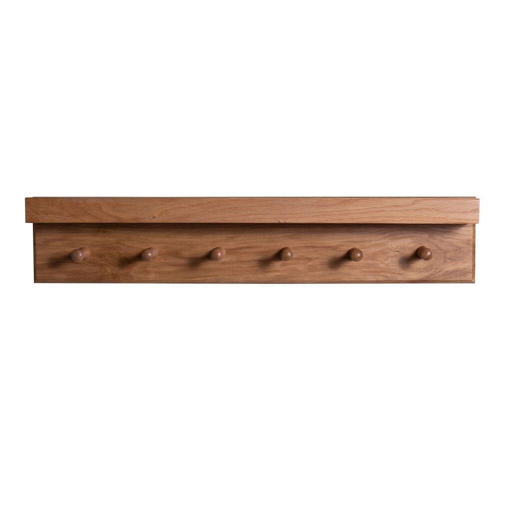 Willow Wooden Coat Hook with Shelf - Oak