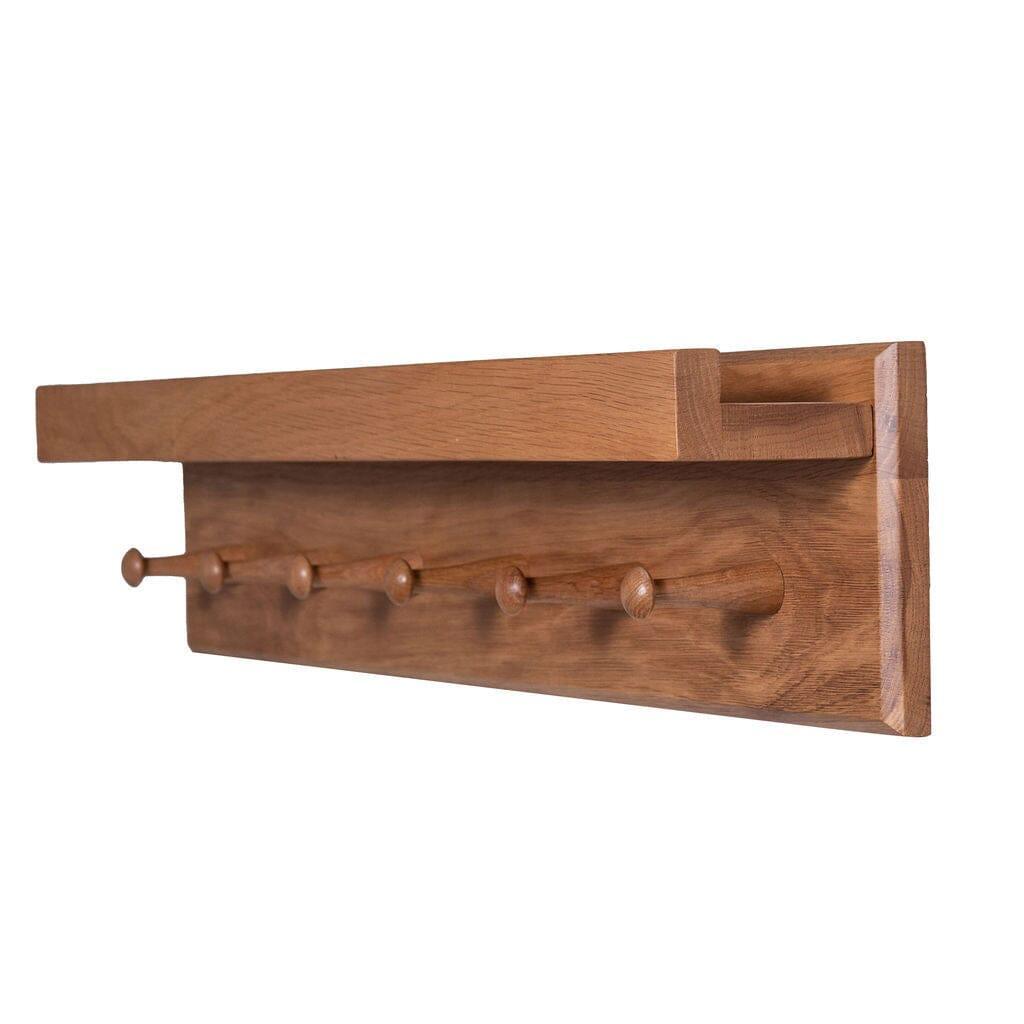 Willow Wooden Coat Hook with Shelf - Oak