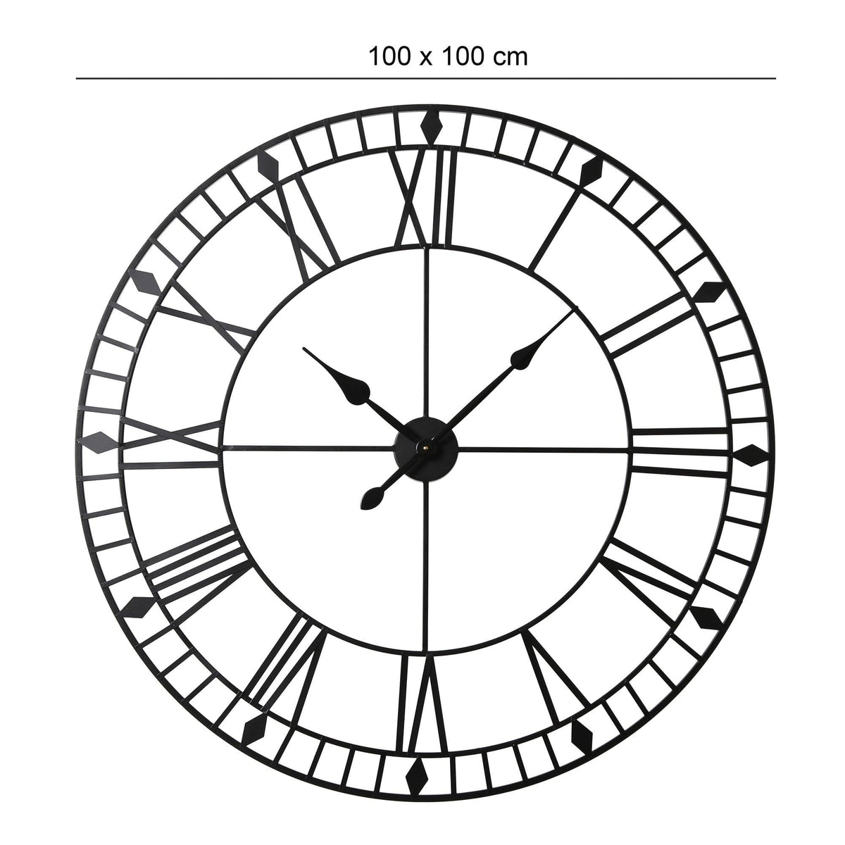 Skeleton Clock – Black – 100cm - Laura James