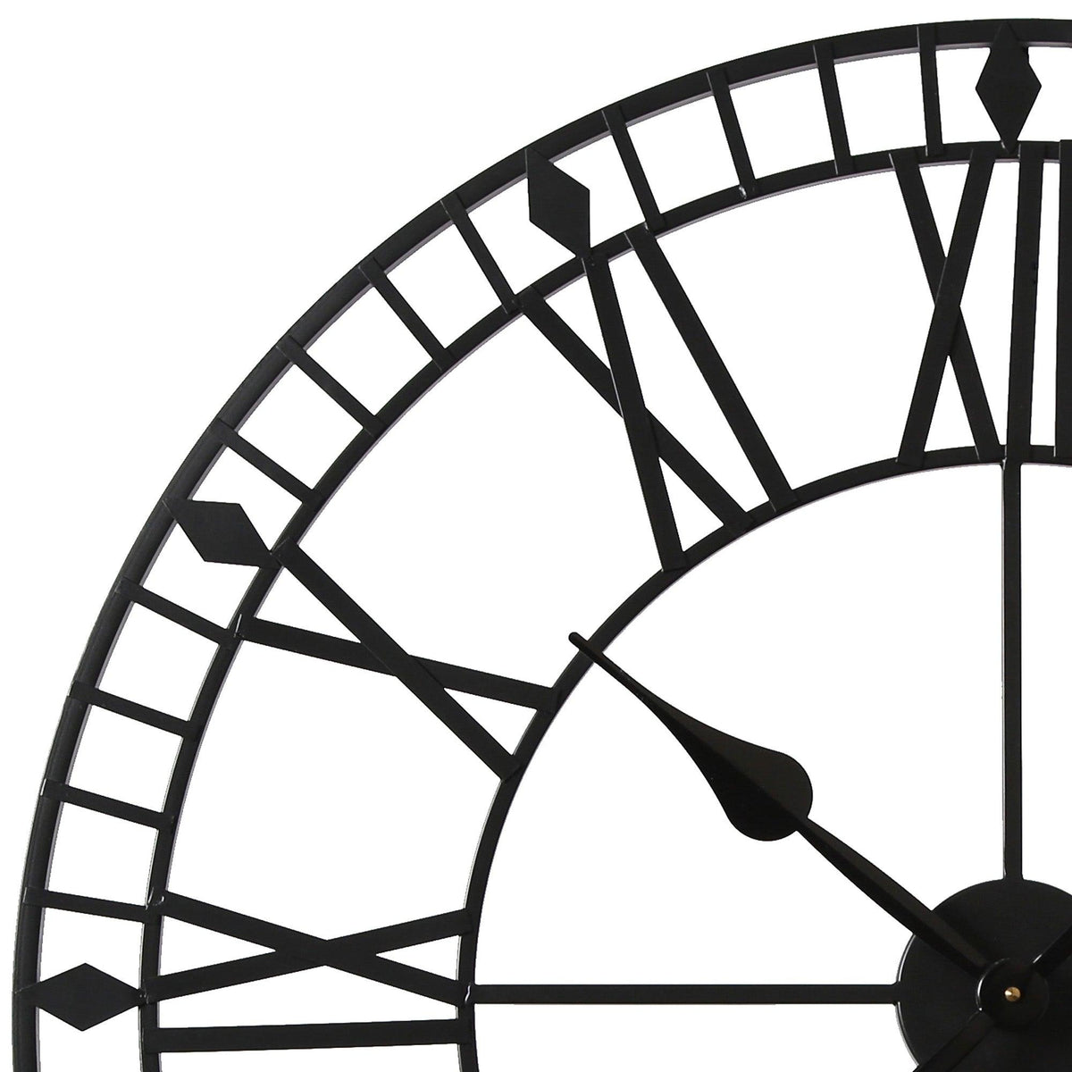 Riseley 80cm Metal Skeleton Wall Clock - Black - Laura James