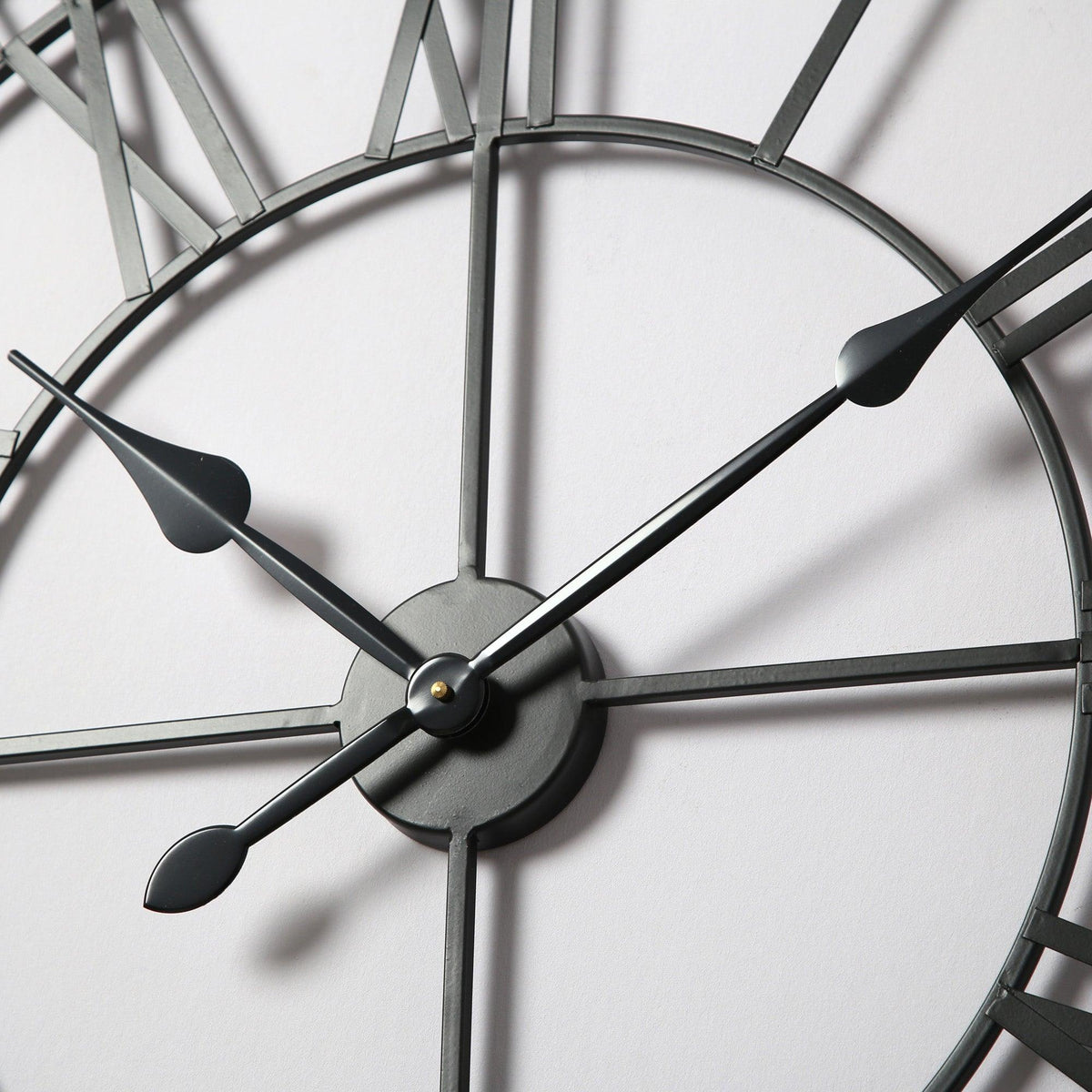 Riseley 80cm Metal Skeleton Wall Clock - Black - Laura James
