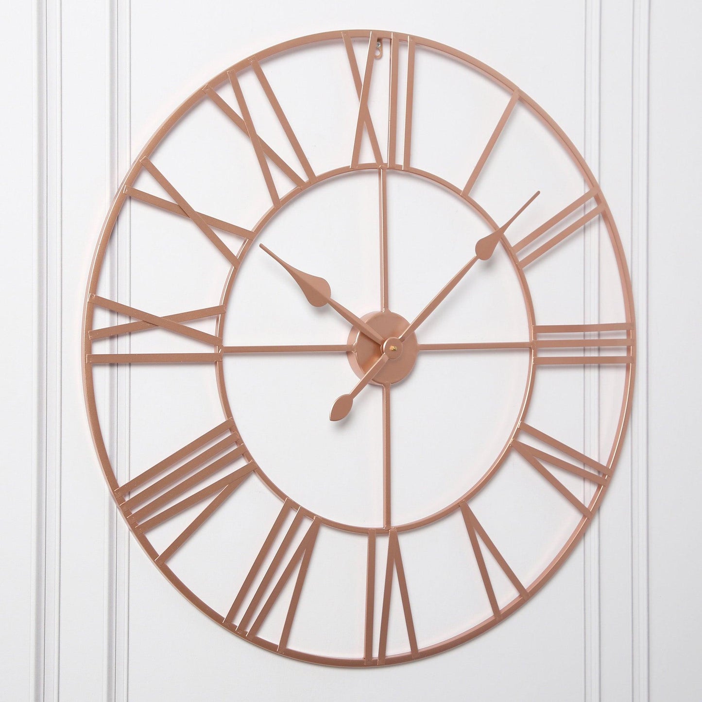 Riseley 80cm Metal Skeleton Wall Clock - Copper - Laura James