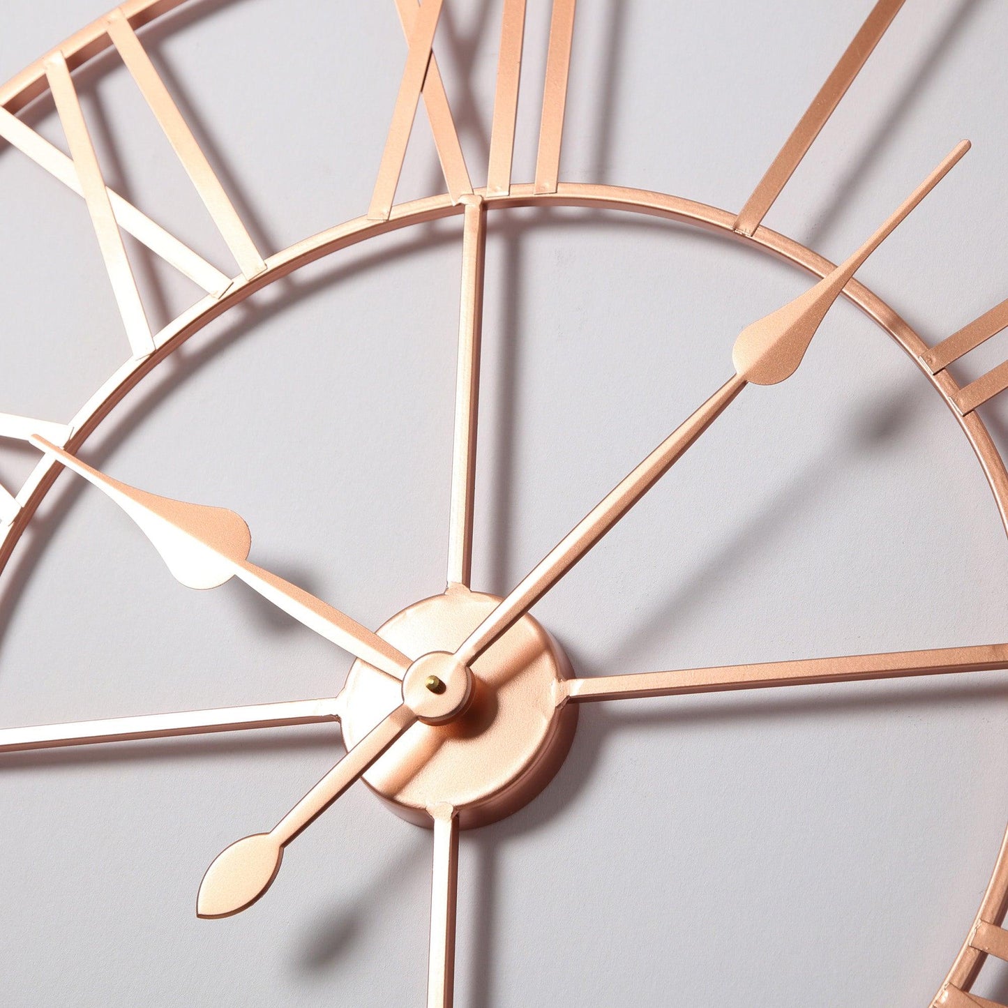 Riseley 80cm Metal Skeleton Wall Clock - Copper - Laura James
