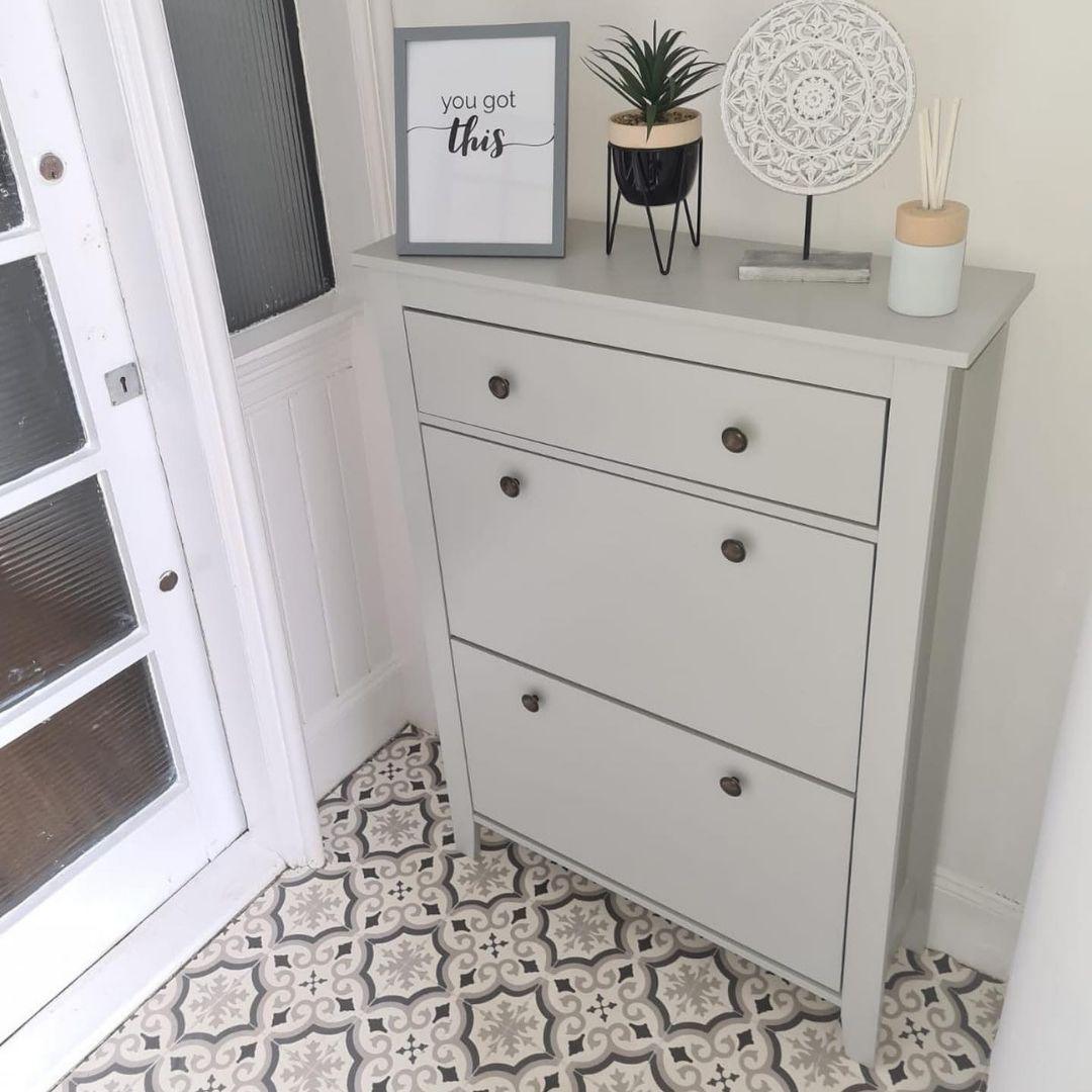 Sandhurst shoe cabinet - 3 door - grey - Laura James