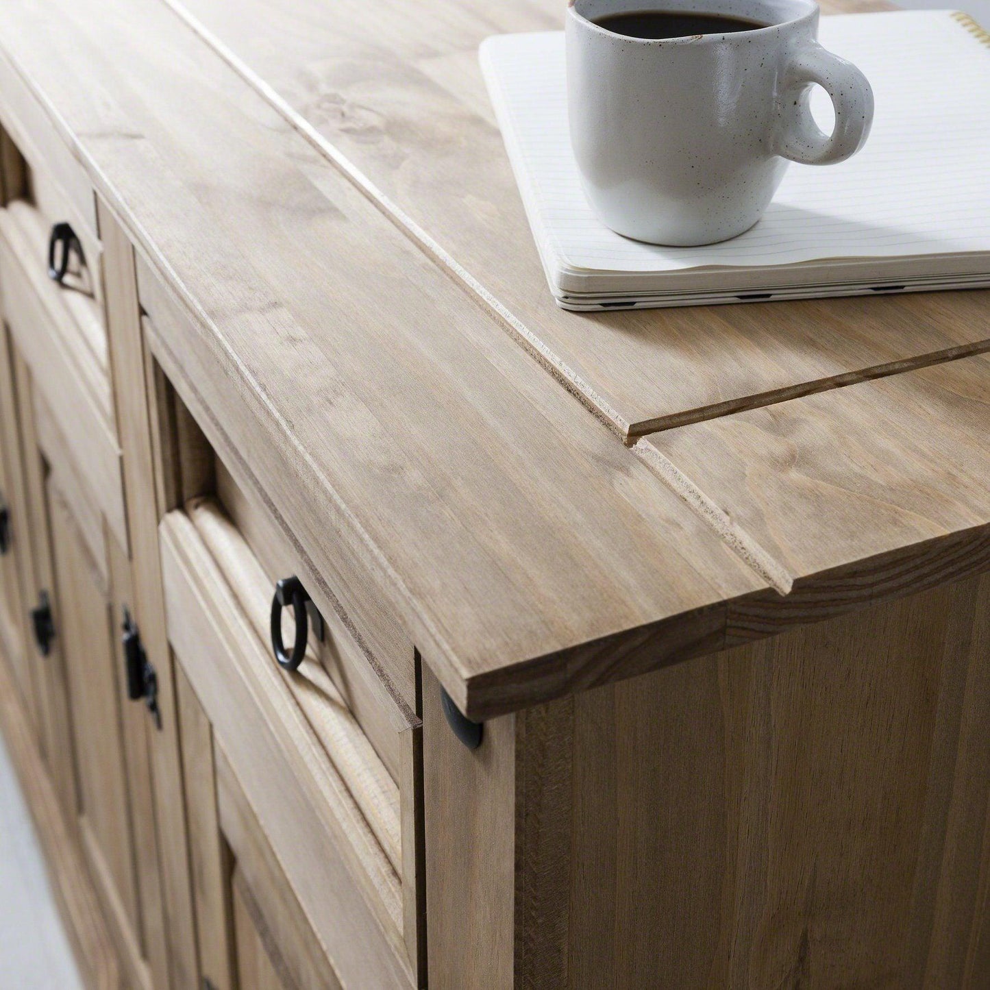 Sideboard - 3 Drawers 3 Doors - Solid Wood - Laura James