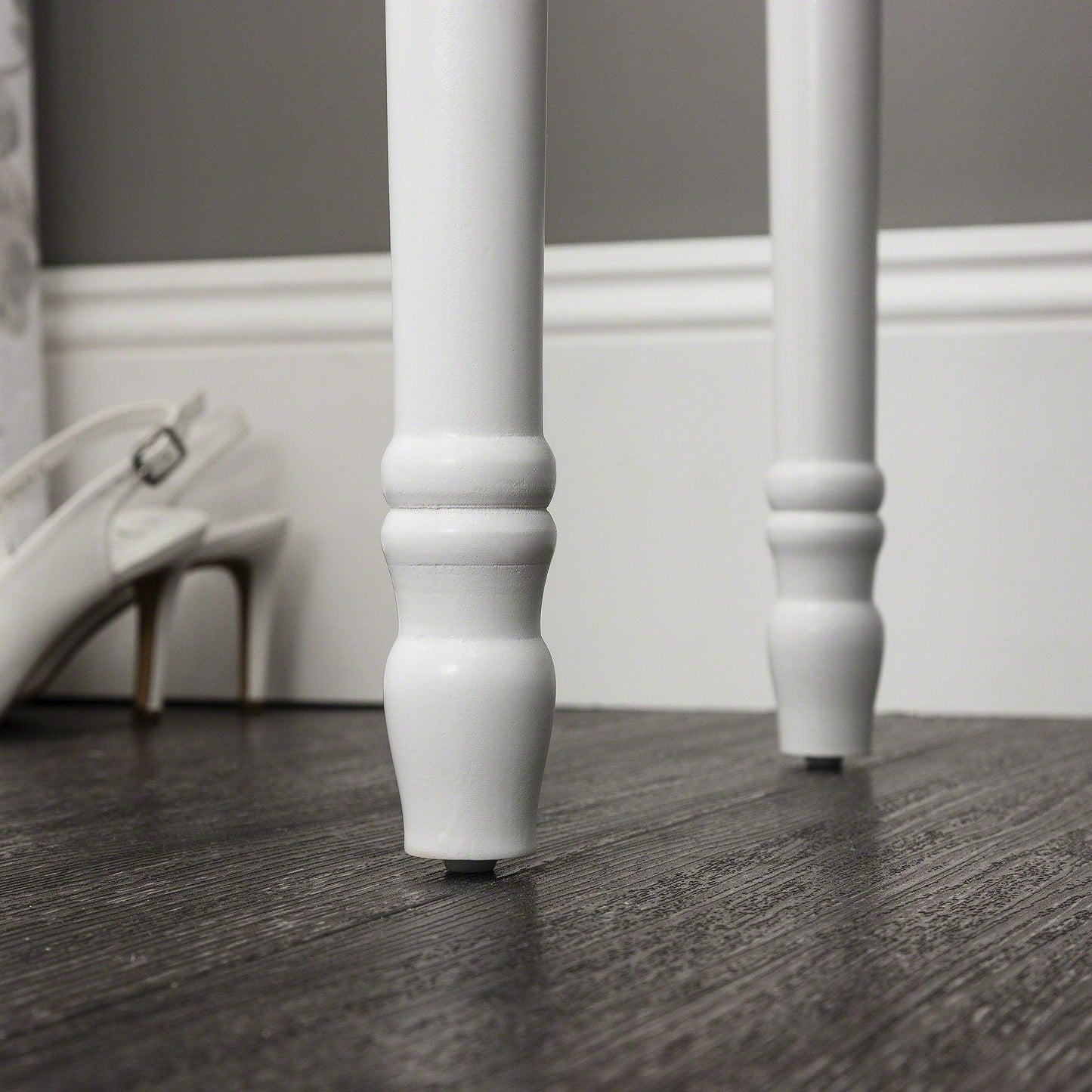 Sienna Dressing Table, Stool & Mirror Set - White Painted - Laura James