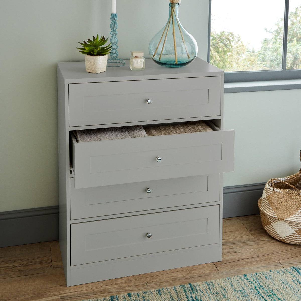 Stevie Shaker Style Bedroom Furniture Set in Grey - Laura James