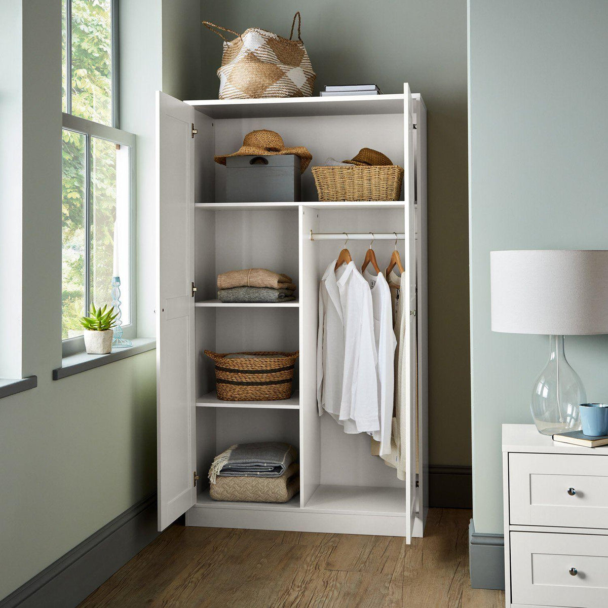 Stevie Shaker Style Bedroom Furniture Set in white - Laura James
