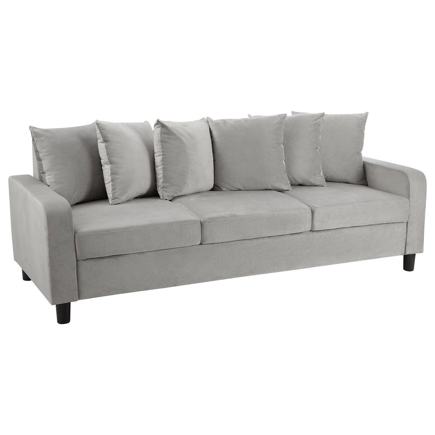 Tracy 3 seater sofa - grey velvet - Laura James