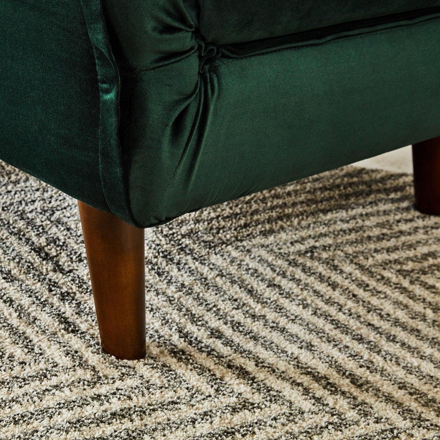 Una single sofa bed - green - velvet - Laura James