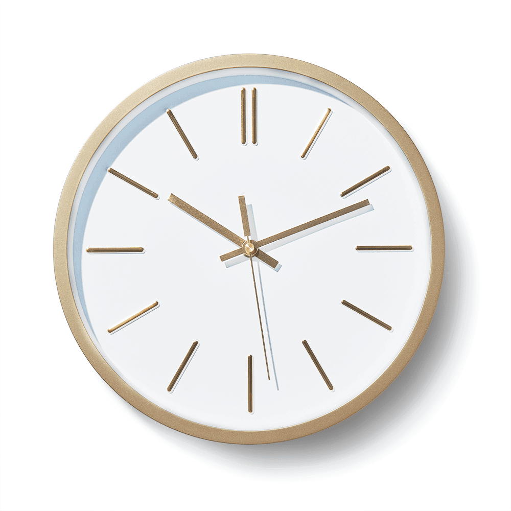Wall clock - gold - Laura James