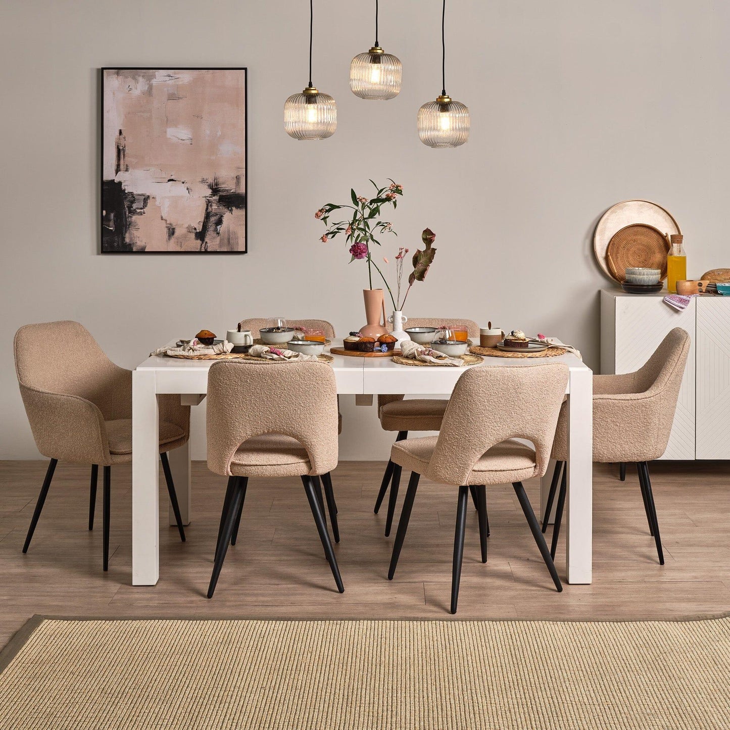 Walsden 92x72cm Abstract Wall Art - Black Frame - Laura James