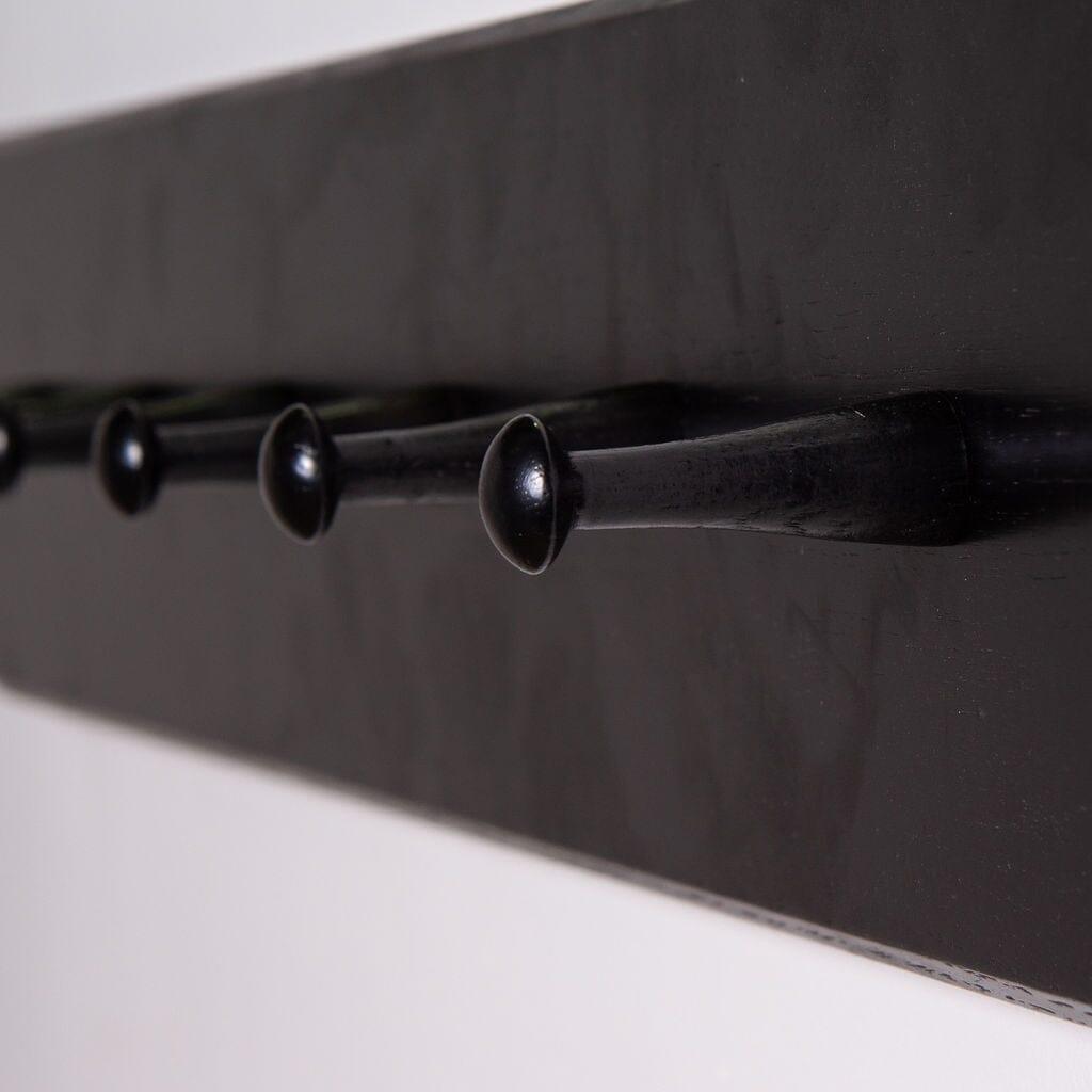 Willow Wooden Coat Rack - Black - Laura James