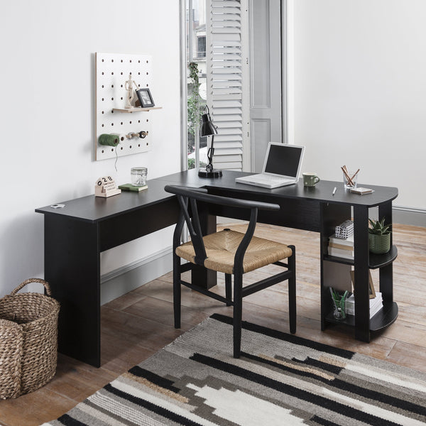 Loring wood shop l shaped desk
