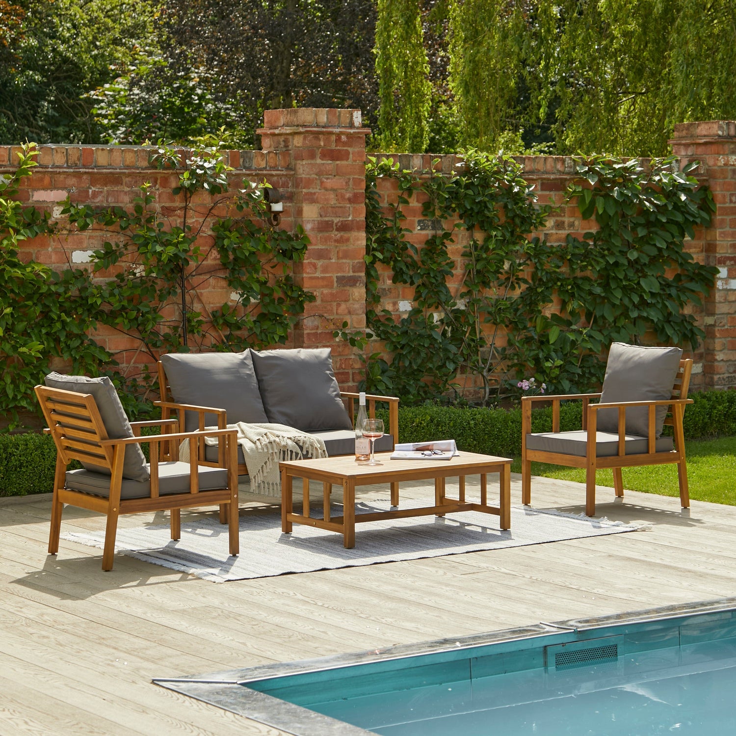 Harrelson Grey Garden Sofa Sets - Laura James