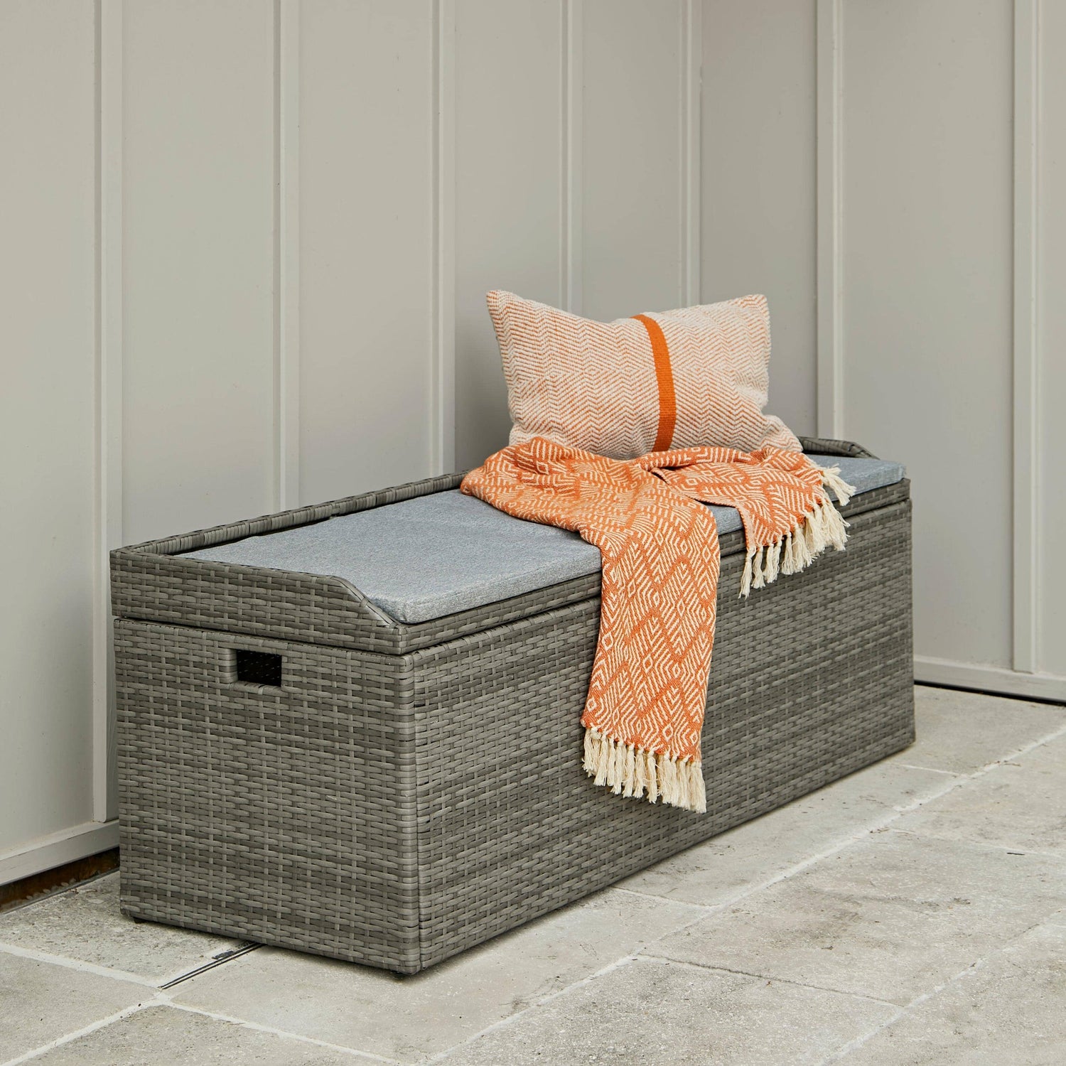Rattan Storage Bench