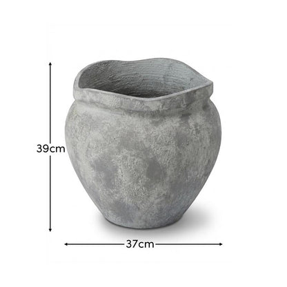 Tomar Fiber Cement 38.5cm Garden Planter - Rustic Grey - Laura James