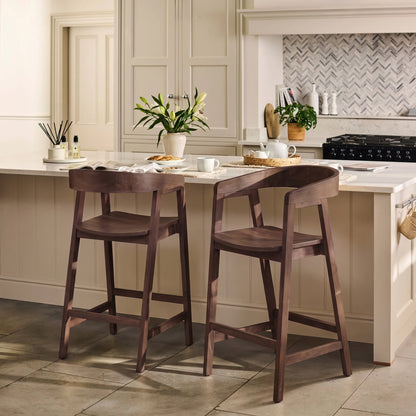 Ella Bar Stool - Coffee Brown - Laura James 