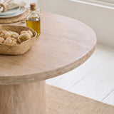 Octavia 220cm Limewash Dining Table Set - 6 Seater - Archer Soft Beige Dining Chairs - Whitewash Legs