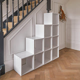 Cara 10 Cube Storage Unit - Chalk White Bookcase