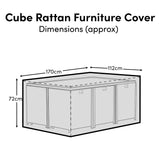 Cube 10 Seater Rattan Furniture Cover - Laura James