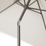 10 Seater Rattan Cube Outdoor Dining Set with Parasol - Black Weave