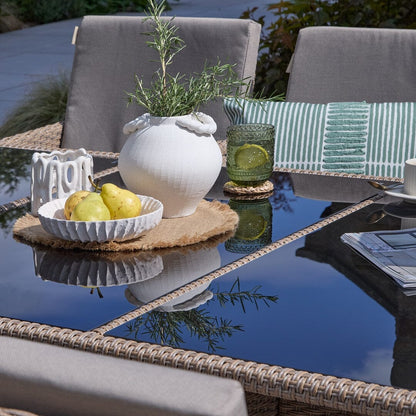 10 Seater Rattan Cube Outdoor Dining Set Natural Brown Weave - Laura James