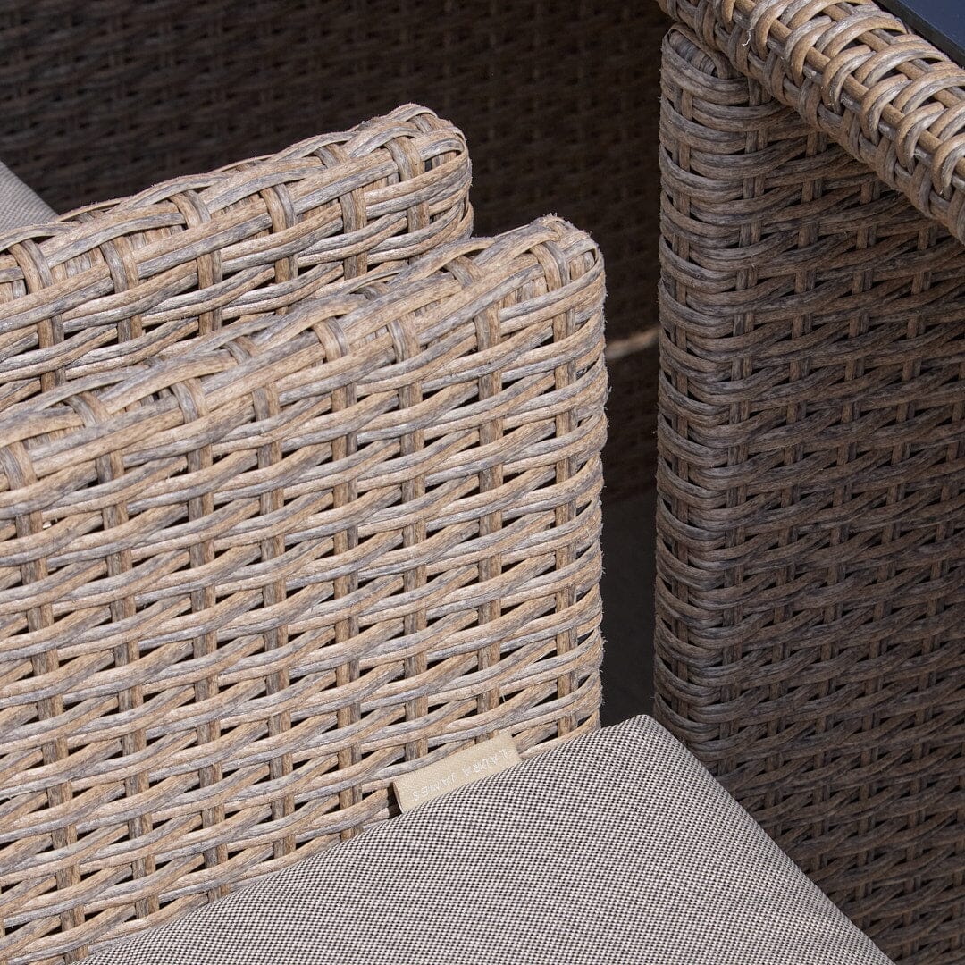10 Seater Rattan Cube Outdoor Dining Set -  Natural Brown Weave - Laura James