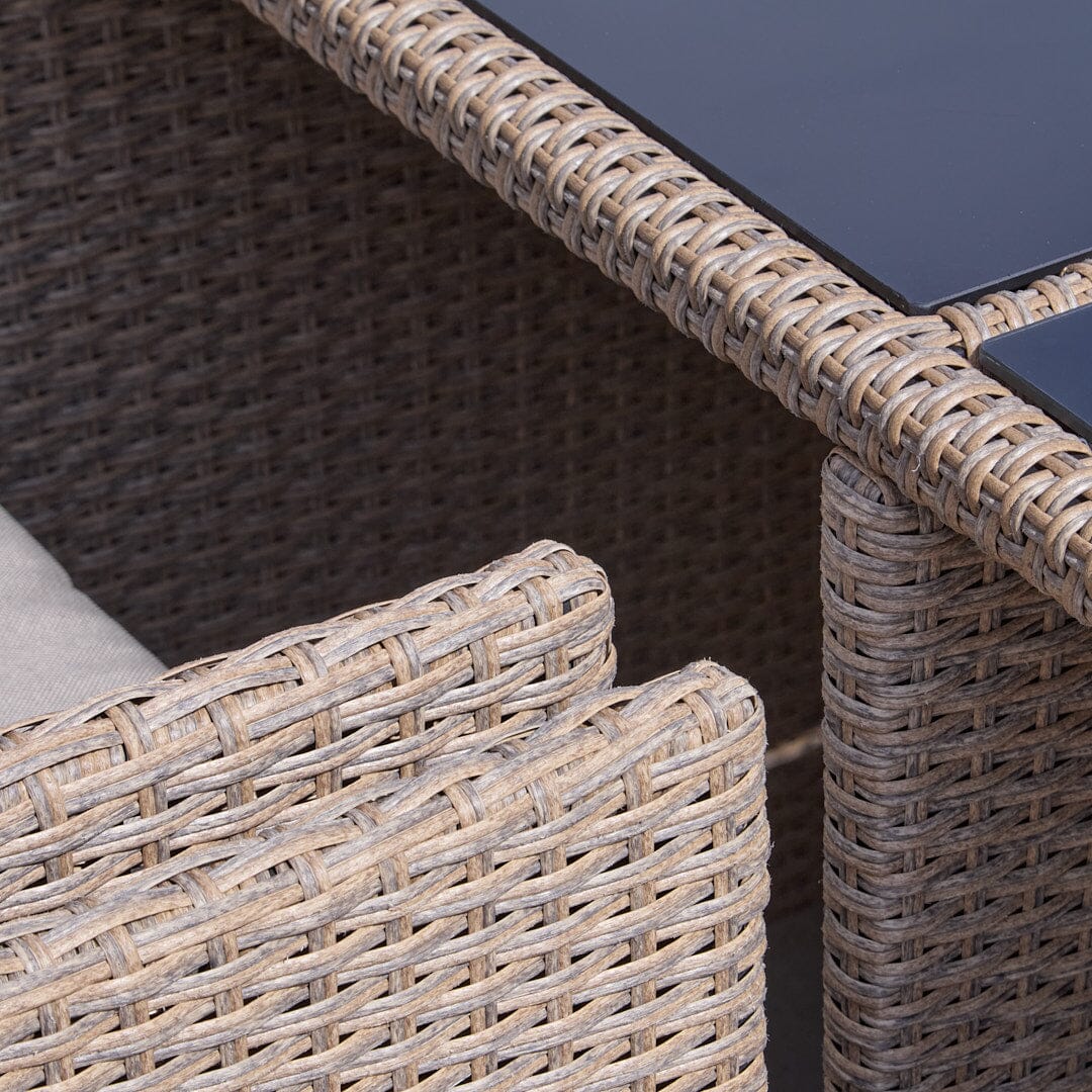10 Seater Rattan Cube Outdoor Dining Set Natural Brown Weave - Laura James