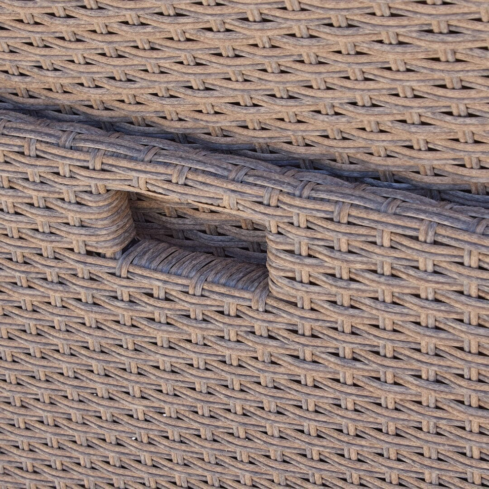 10 Seater Natural Rattan Cube Garden Set & Polywood Top - Laura James