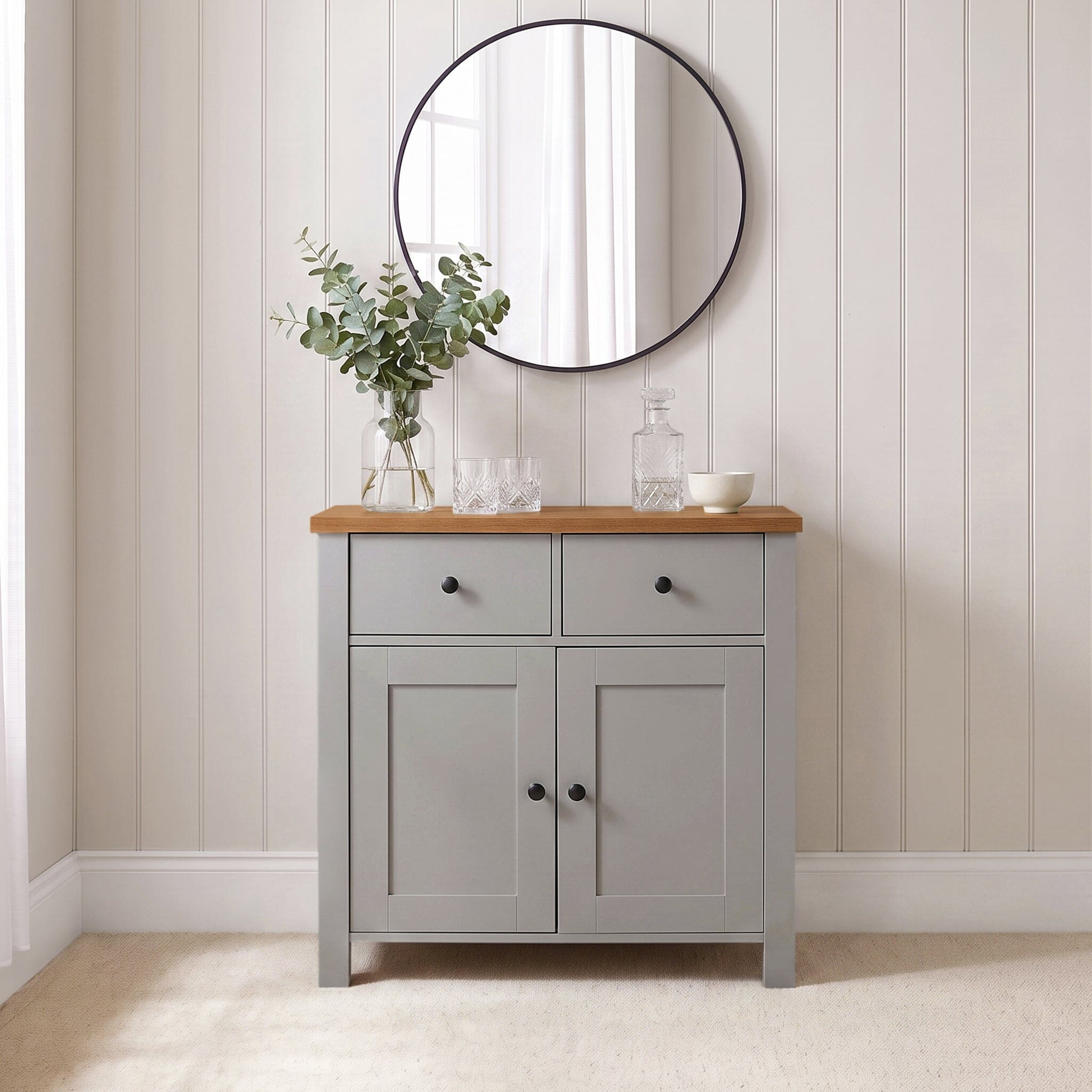 Bampton 2 Door Sideboard - Stone Grey - New – Laura James